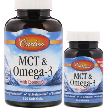Image 1 of Carlson Labs MCT & Omega-3 [120+30 Гел капсули]
