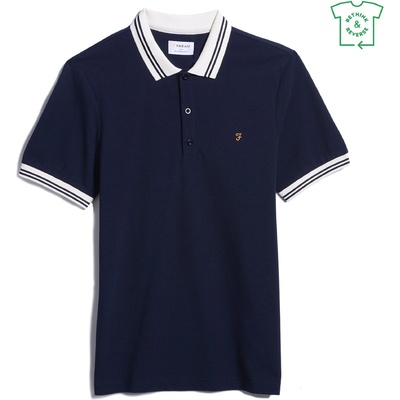 Farah Блуза с яка Farah Men's Stanton Short-Sleeve Polo Shirt - True Navy