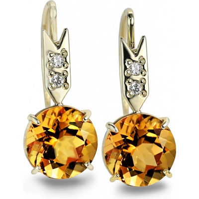 Stuchlík zlatá náušnice s citríny 023920