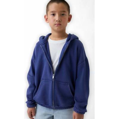 GAP 887350-01 dětská mikina na zip VintageSoft tmavě modrá