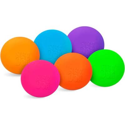 Schylling Mačkací antistresový mini míček Needoh 3 ks Zelená oranžová fialová