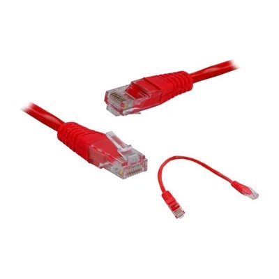 Lexton 37120357R UTP, patch, RJ45 CAT5E, 0,25m, červený