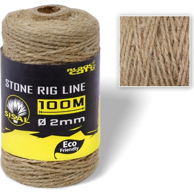 Black Ca Pletená Šňůra t Stone Rig Line 70m 3,2mm