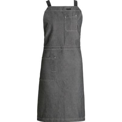 Kentaur Rock Crossback pracovní zástěra s křížovým vázáním černá denim