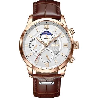 LIGE Часовник lige ra-23710 - Кафяв / Златен kp23710 (ra-23710)