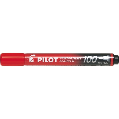 Pilot Постоянен маркер Pilot 100 кръгъл червен (SCA-100-R)