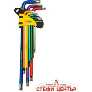 Topmaster Professional Шестограми цветни торкс отвор к-т tt10-50 9бр дълги cr-v tmp (390174)