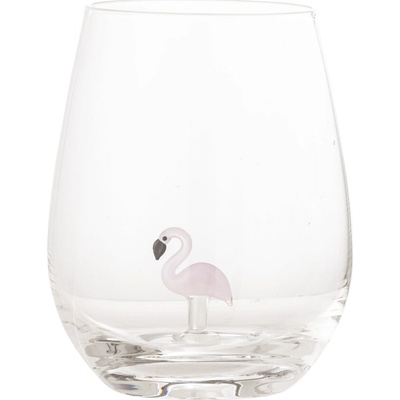 Bloomingville Sklenice Misa Flamingo čirá barva sklo 560 ml