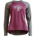 Zimtstern Дамска фланелка с дълъг ръкав за колоездене Zimtstern Women's Pureflowz Shirt L/S Cycling jersey - Windsor Wine / Dusty Olive (156-2292-0412)