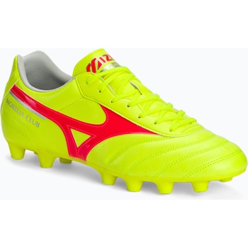 Mizuno Morelia II Club MD safety yellow/fiery coral 2/galaxy silver мъжки футболни обувки