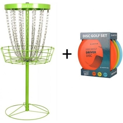 Set: Artis Disc Golf set disků + Artis Disc Golf koš