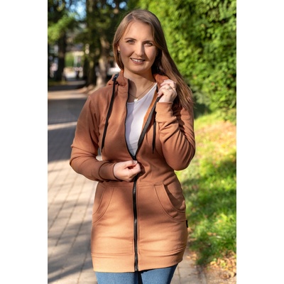 Jsem máma dámská dlouhá mikina na zip s kapucí okrová – Zbozi.Blesk.cz