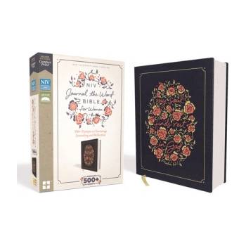NIV, Journal the Word Bible for Women, Cloth over Board, Navy, Red Letter, Comfort Print | ZONDERVAN
