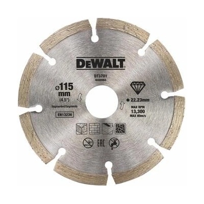 DeWALT DT3701 Diamantový kotouč se segmentovaným obvodem, suché řezání, 115 mm