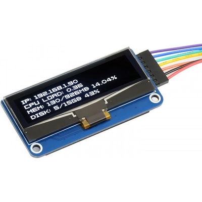 Displej OLED 2,23" 128x32 HAT overlay pro Raspberry Pi SSD1305 SPI/I2C