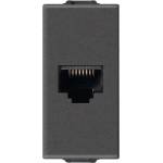 Vimar 09339.16. CM RJ45 Интернет розетка кат. 6A Netsafe FTP, Карбон мат, 1M NEVE UP (09339.16.CM)