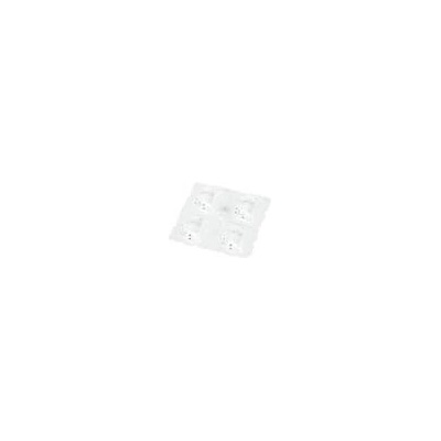 Čočka LED čtvercový průhledná H: 6mm Vněj.rozměry: 50x50mm