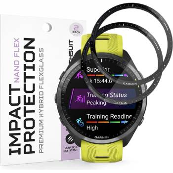 Techsuit Протектор за Garmin Forerunner 965 - Nano Flex (2 pack) - Techsuit - Черен