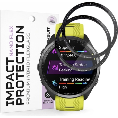 Techsuit Протектор за Garmin Forerunner 965 - Nano Flex (2 pack) - Techsuit - Черен