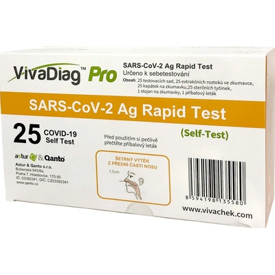 VivaChek Biotech Hangzhou ViVaDiag PRO SARS-CoV-2 Ag Rapid Test 25 ks – Zboží Dáma
