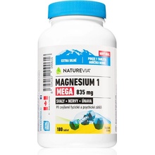 NatureVia Magnesium 1 Mega 835mg tablety na podporu normálnej činnosti nervovej sústavy svalov zubov a zníženie únavy 180 tabliet