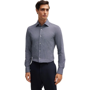 HUGO BOSS Риза с дълъг ръкав Boss Men's P Hank Kent Long Sleeve Oxford Shirt - Navy