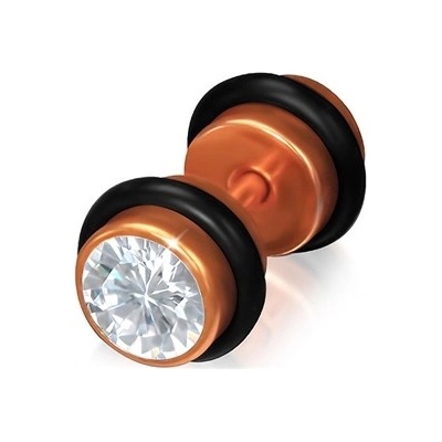Piercingate falešný piercing s kamínkem PFA00269 oranžová