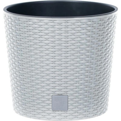 Prosperplast Květináč RATO ROUND + vklad bílý 30 cm