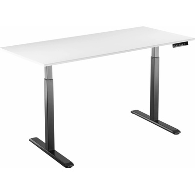 AlzaErgo Table ET2 čierny + doska 140 × 80 cm lamino biela