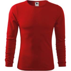MALFINI Fit-T LS мъжка тениска с дълъг ръкав, червена (11907)