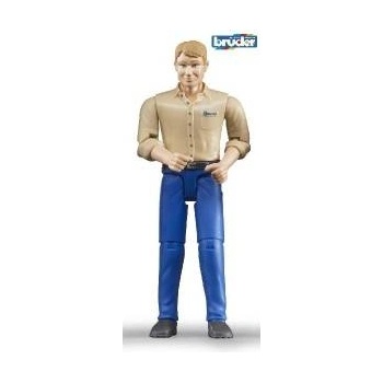 BRUDER Figurine of a man in blue jeans