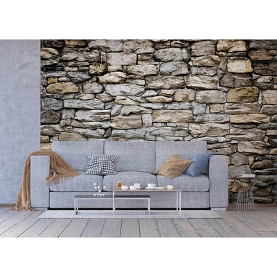 AG Design FTNXXL-1228 Vliesová fototapeta Hnědá kamenná zeď rozměry 360x270 cm