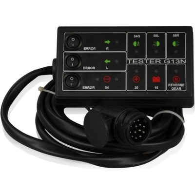Tester elektroinstalace tažného zařízení 13pin s odporem, QUASAR