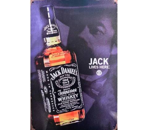 Ceduľa Jack Daniels - Jack Lives Here