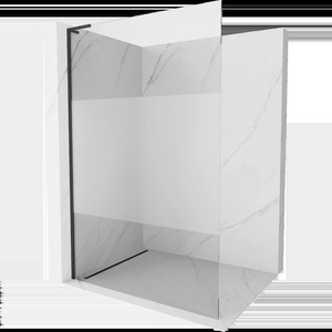 Mexen Kioto L душ панел Walk-in 70 x 200 см, прозрачен/матов, черен - 800-070-103-70-35 (800-070-103-70-35)