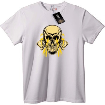 NOONEBRAND Тениска Черепна Сила - 2XL, White