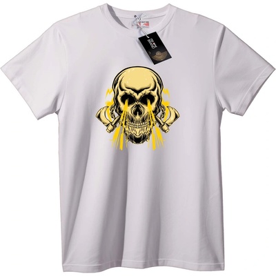 NOONEBRAND Тениска Черепна Сила - 2XL, White