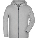 James & Nicholson mikina s kapucí JN 8026K Melír šedá