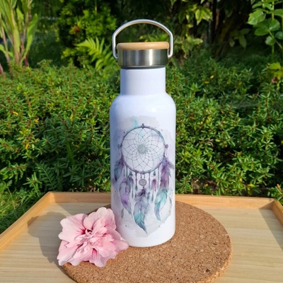 Atelier Fantazie Termoska s bambusovým víčkem Lapač snů IV 500 ml