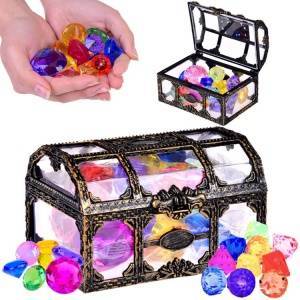 Jokomisiada Pirate Chest with Colorful Crystals - Discover Underwater Treasure SP0782