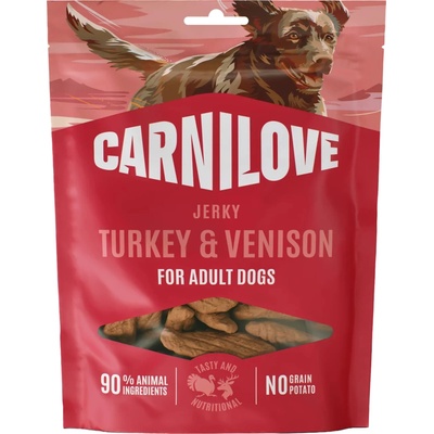 CARNILOVE pre dospelých psov morka a zverina jerky 100 g