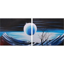 Obraz Dalmart měsíční krajiny 160x70cm dvoudílný