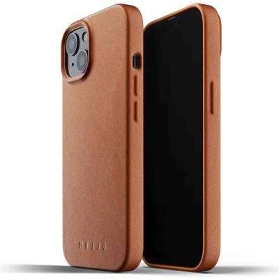 Mujjo Full Leather Case - кожен (естествена кожа) кейс за iPhone 13 Mini (кафяв)