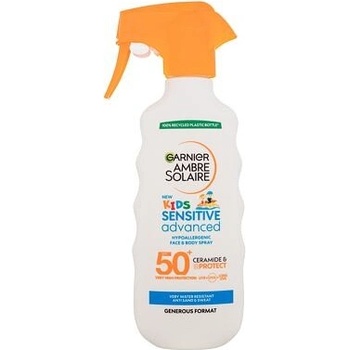 Garnier Ambre Solaire Kids Sensitive Advanced Spray SPF50+ voděodolné opalovací mlieko ve spreji 270 ml