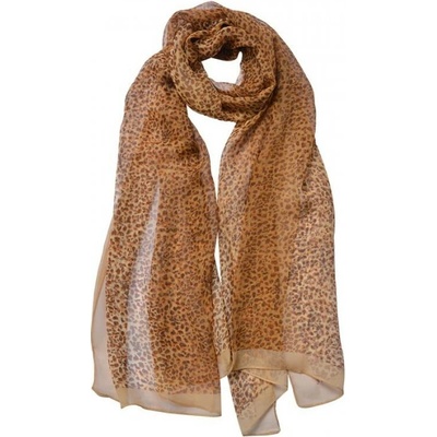 dámský lehký šátek Peeri béžovo-hnědý
