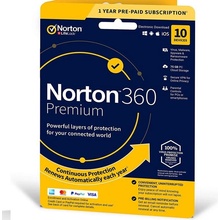 Norton 360 Premium + 75 GB Cloud storage 10 lic. 12 mes.