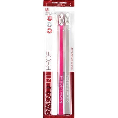Swissdent Whitening Pack white, pink, grey Soft 3 ks