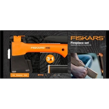 Fiskars Къмпинг сет Fiskars - Брадва за къмпинг X5, универсален нож K40 и точило XSharp (1057913)