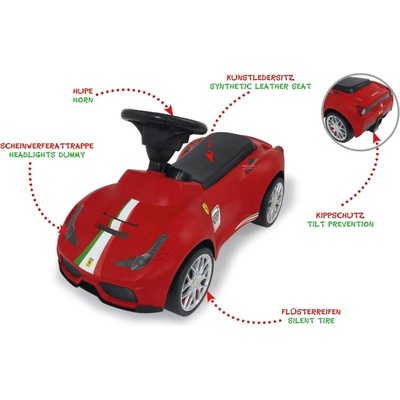 Jamara odrážadlo Ferrari 488 GTE červené