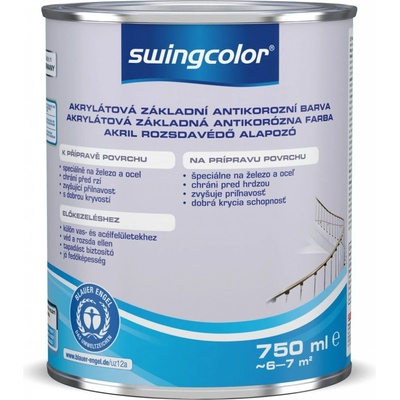 Swingcolor Základná antikorózna farba akrylátová 0,75L šedá